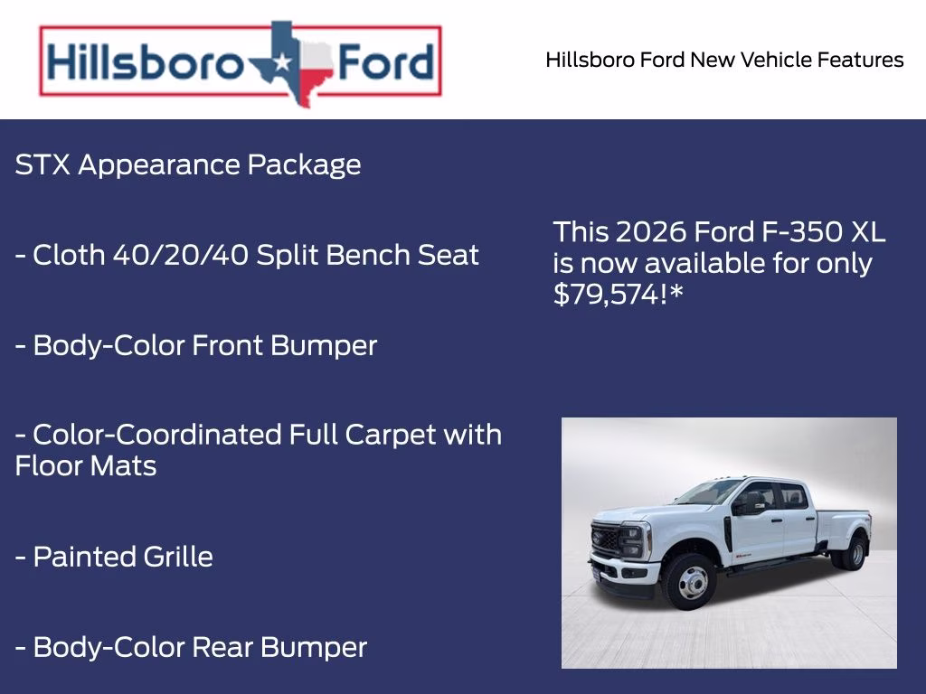 2026 Oxford White Ford Super Duty F-350 DRW XL 4X4 Truck
