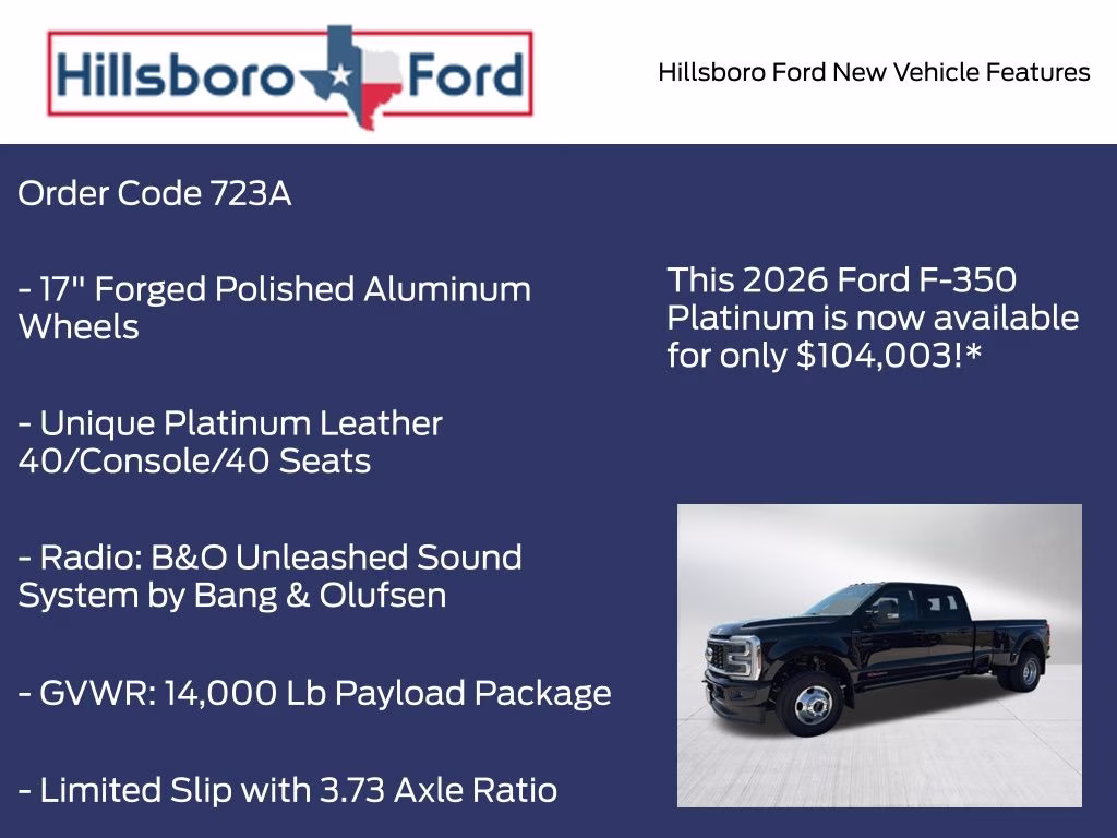 2026 Agate Black Metallic Ford Super Duty F-350 DRW Platinum 4X4 Truck