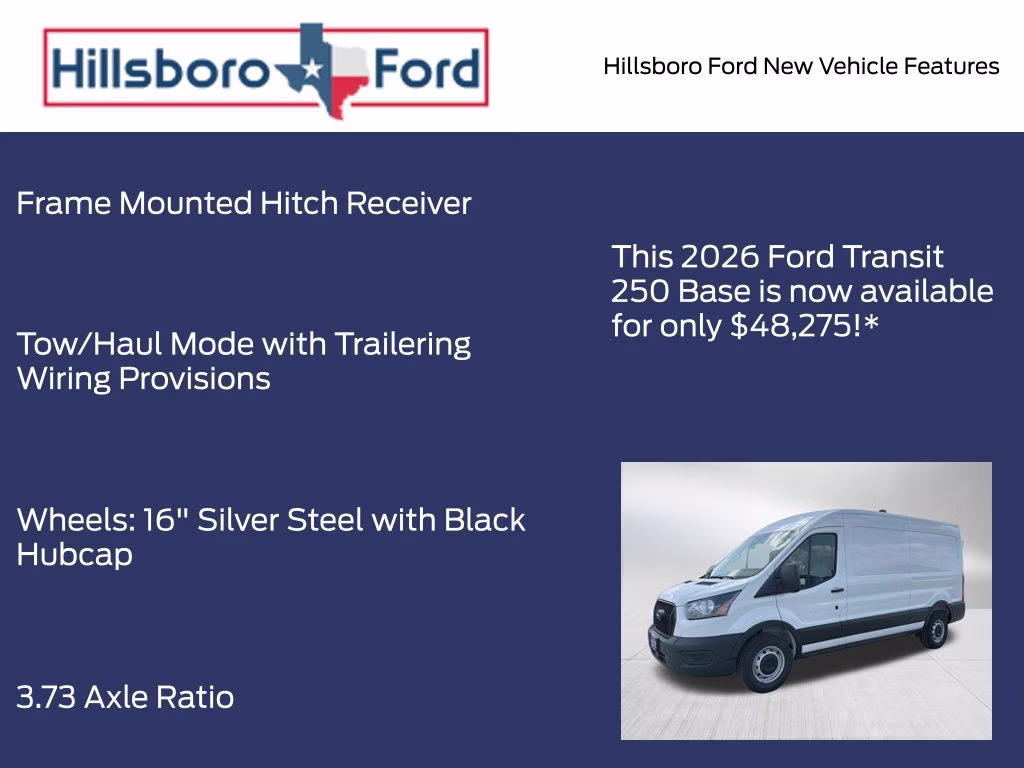 2026 Oxford White Ford Transit-250 Base RWD Van
