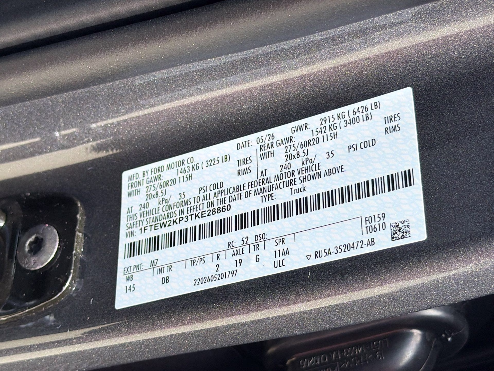 2026 Carbonized Gray Metallic Ford F-150 STX RWD Truck