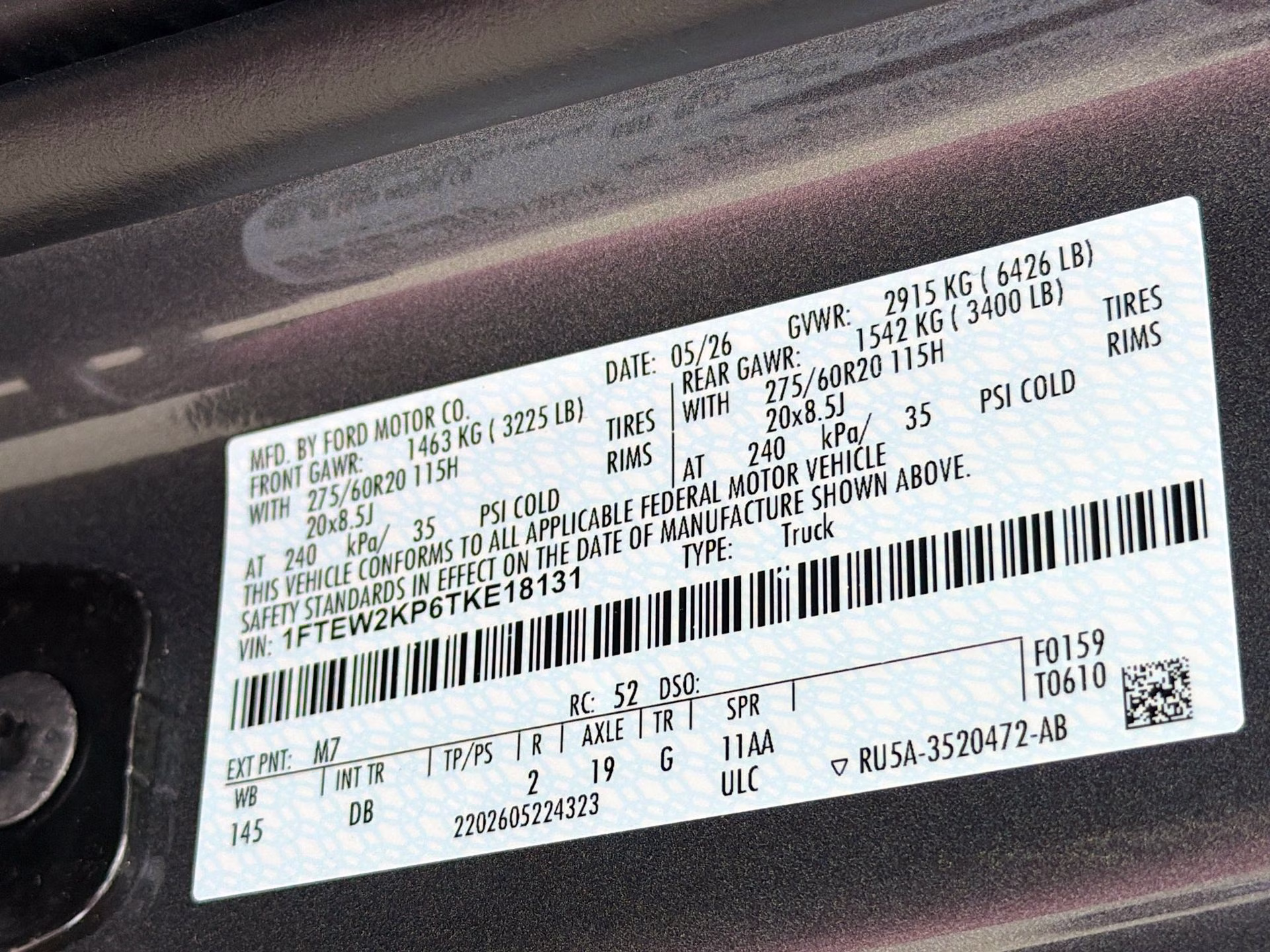 2026 Carbonized Gray Metallic Ford F-150 STX RWD Truck