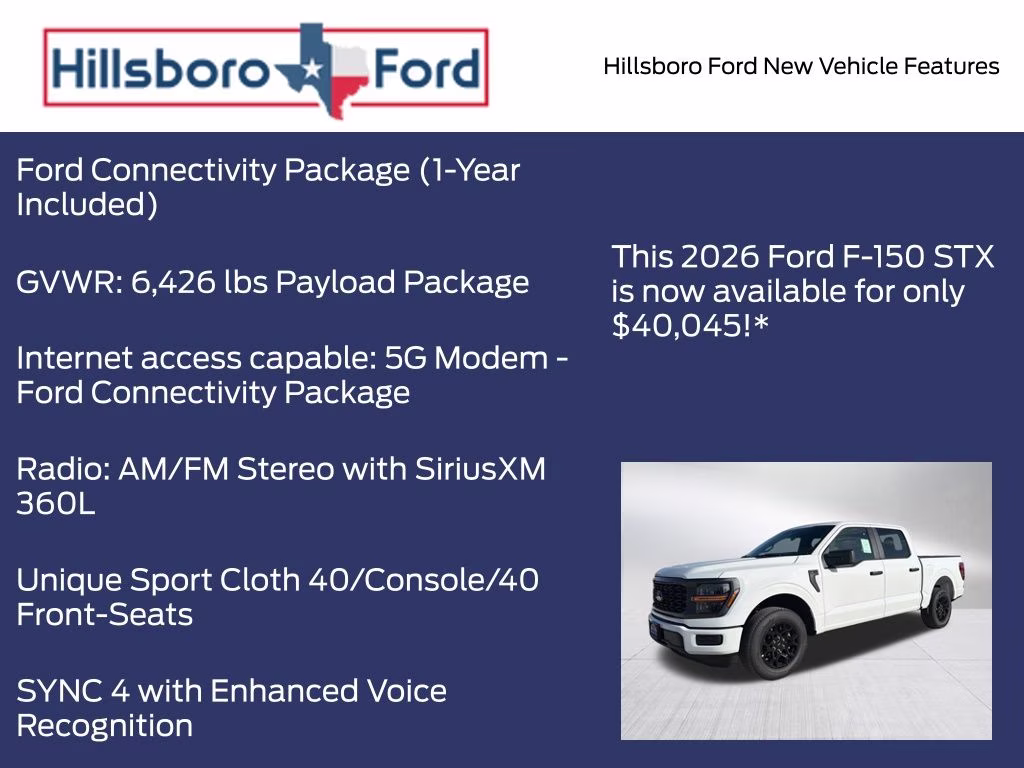 2026 Oxford White Ford F-150 STX RWD Truck