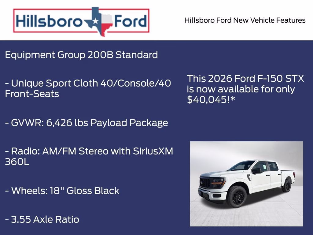 2026 Oxford White Ford F-150 STX RWD Truck