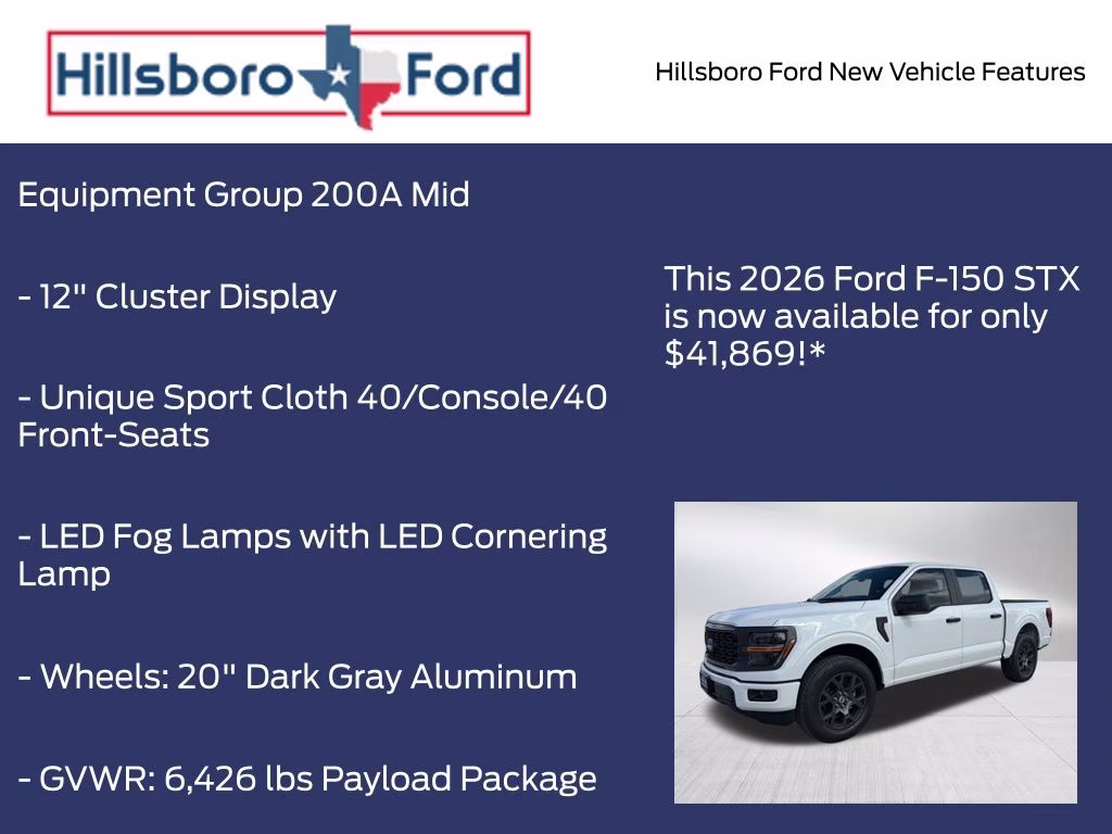 2026 Oxford White Ford F-150 STX RWD Truck