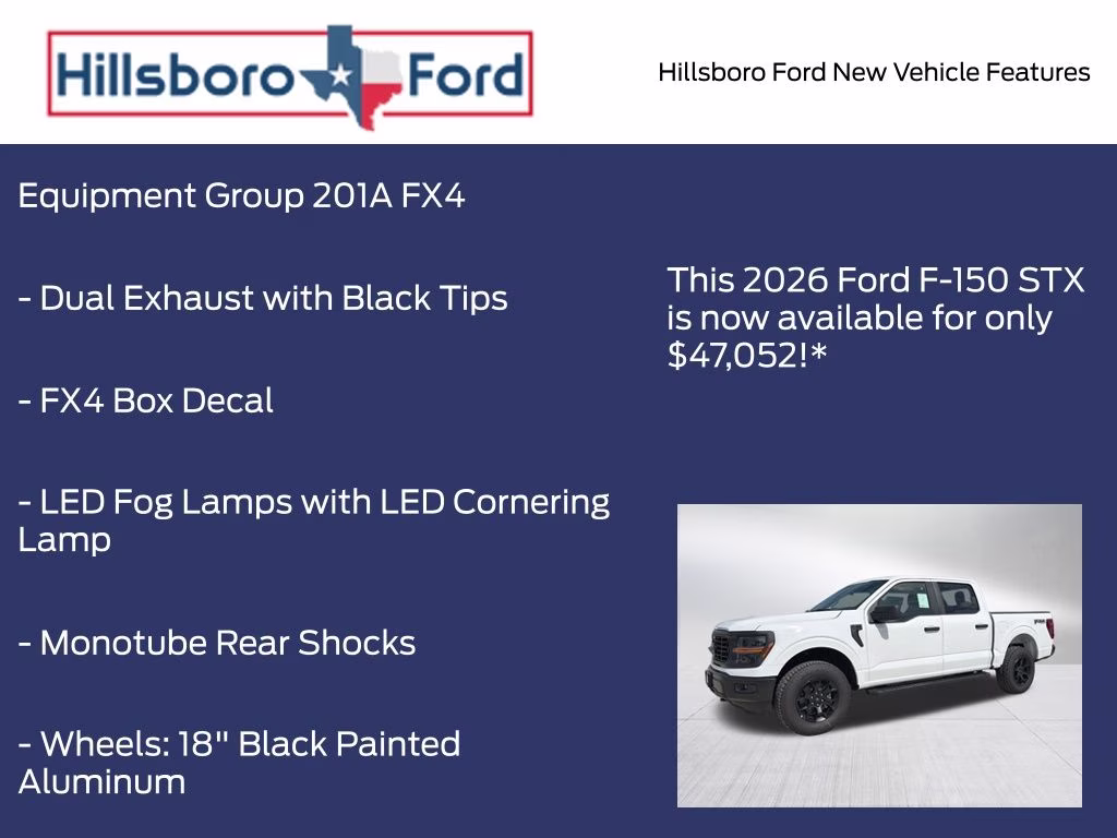 2026 Oxford White Ford F-150 STX 4X4 Truck