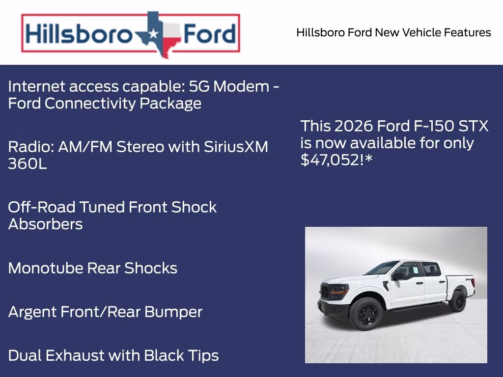 2026 Oxford White Ford F-150 STX 4X4 Truck
