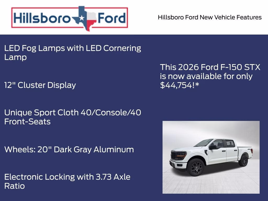 2026 Oxford White Ford F-150 STX 4X4 Truck