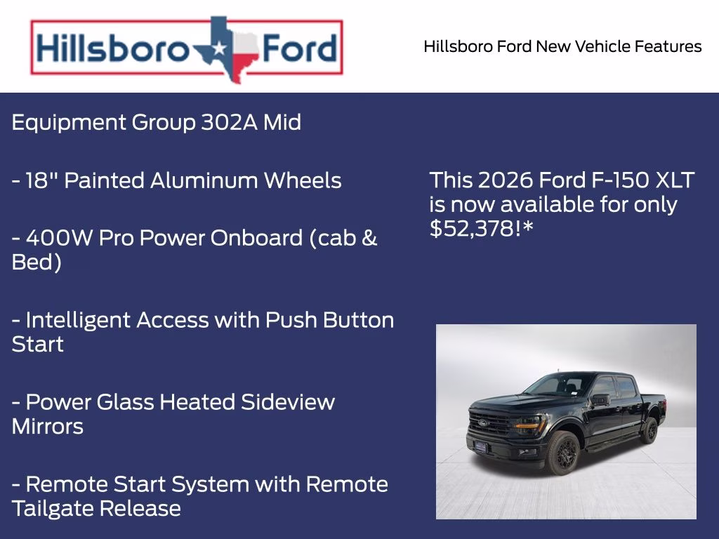 2026 Agate Black Metallic Ford F-150 XLT RWD Truck