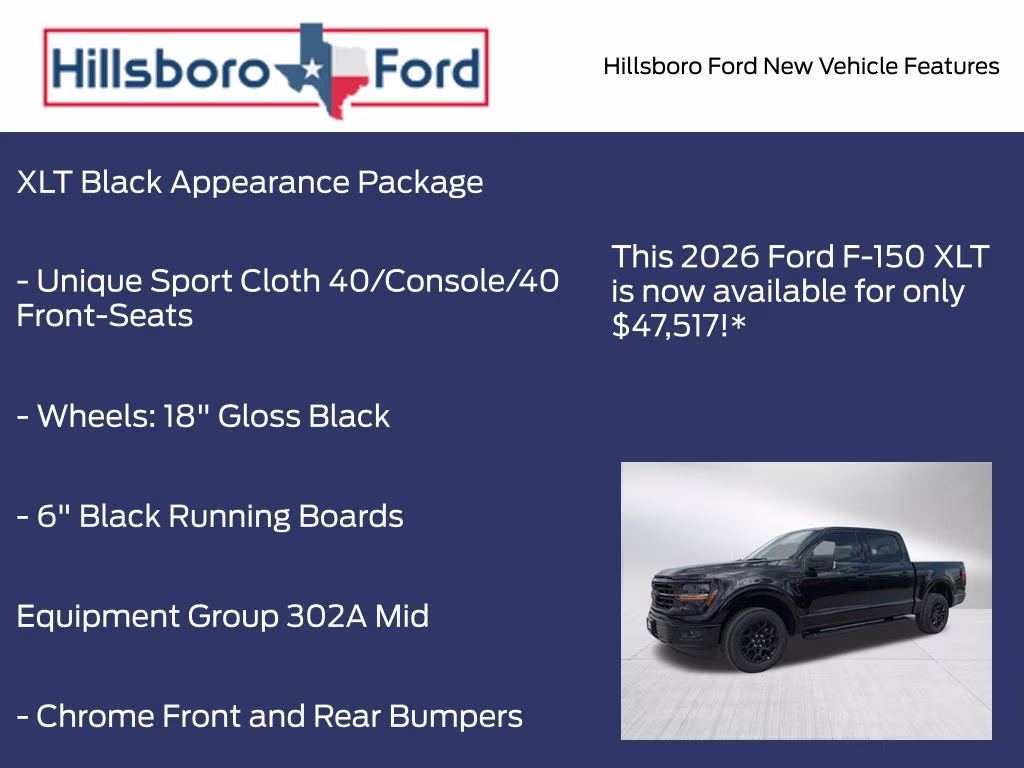 2026 Agate Black Metallic Ford F-150 XLT RWD Truck