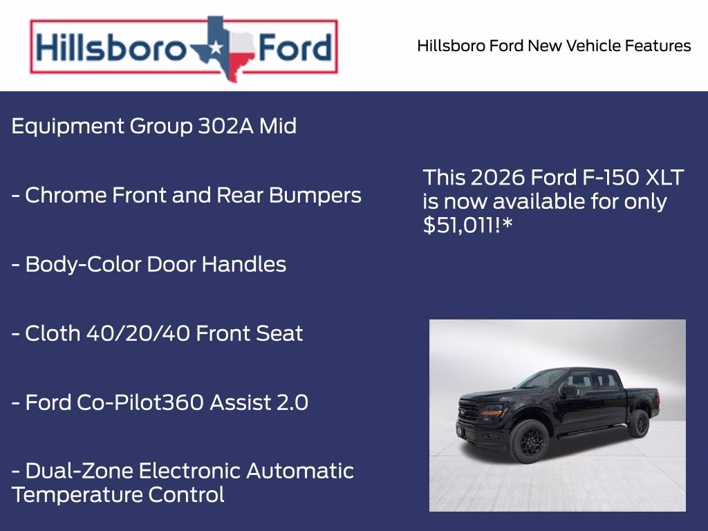 2026 Agate Black Metallic Ford F-150 XLT 4X4 Truck