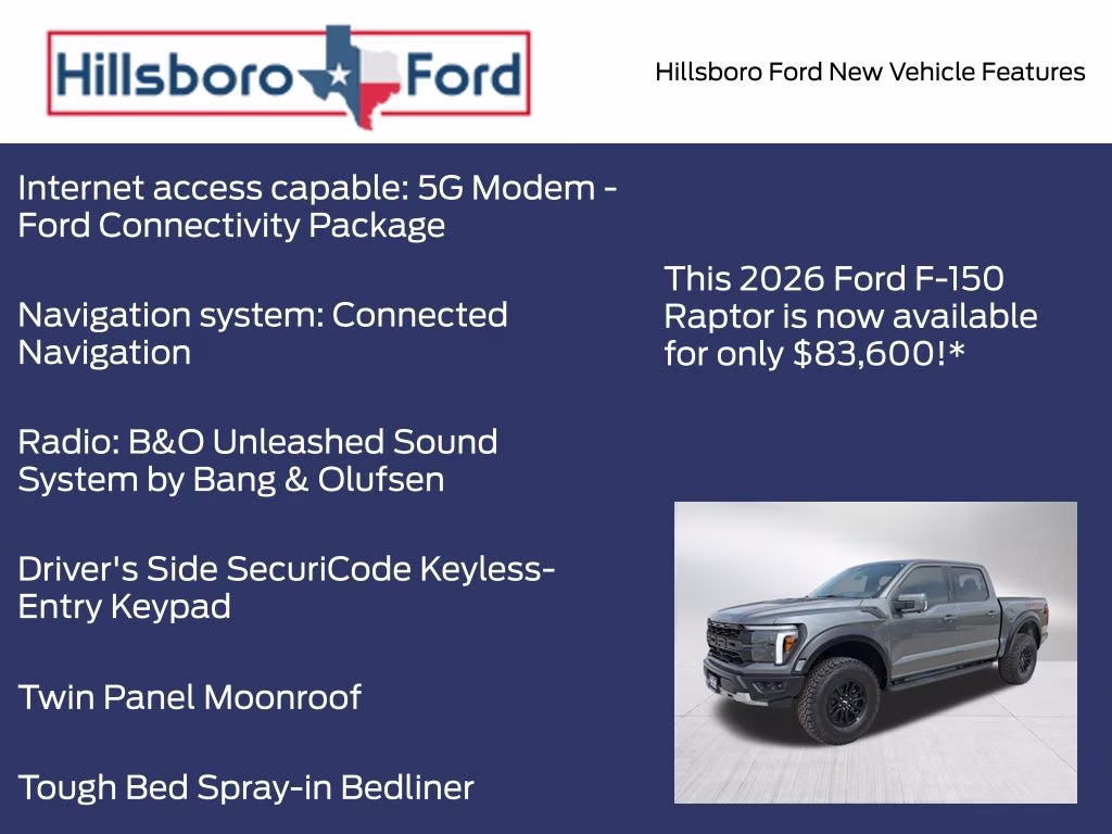 2026 Carbonized Gray Metallic Ford F-150 Raptor 4X4 Truck