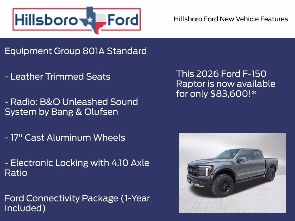 2026 Carbonized Gray Metallic Ford F-150 Raptor 4X4 Truck