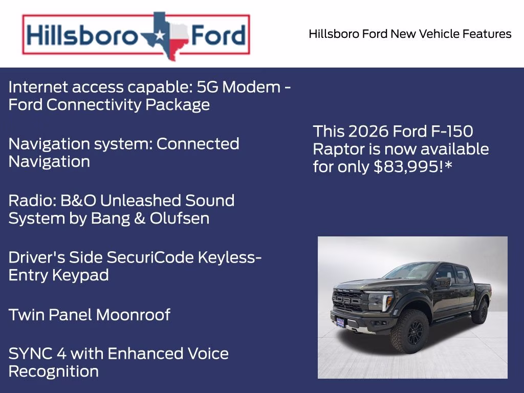 2026 Shelter Green Ford F-150 Raptor 4X4 Truck