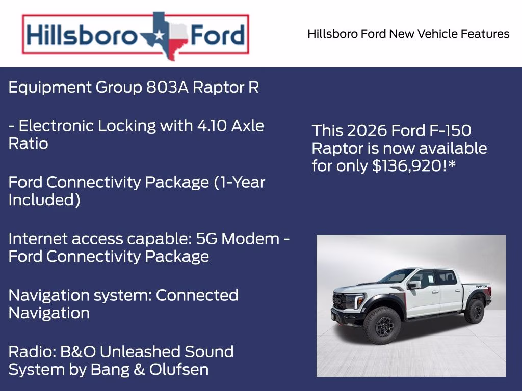 2026 Avalanche Ford F-150 Raptor 4X4 Truck