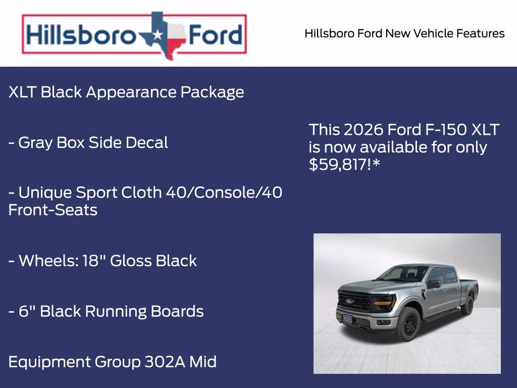 2026 Iconic Silver Metallic Ford F-150 XLT 4X4 Truck