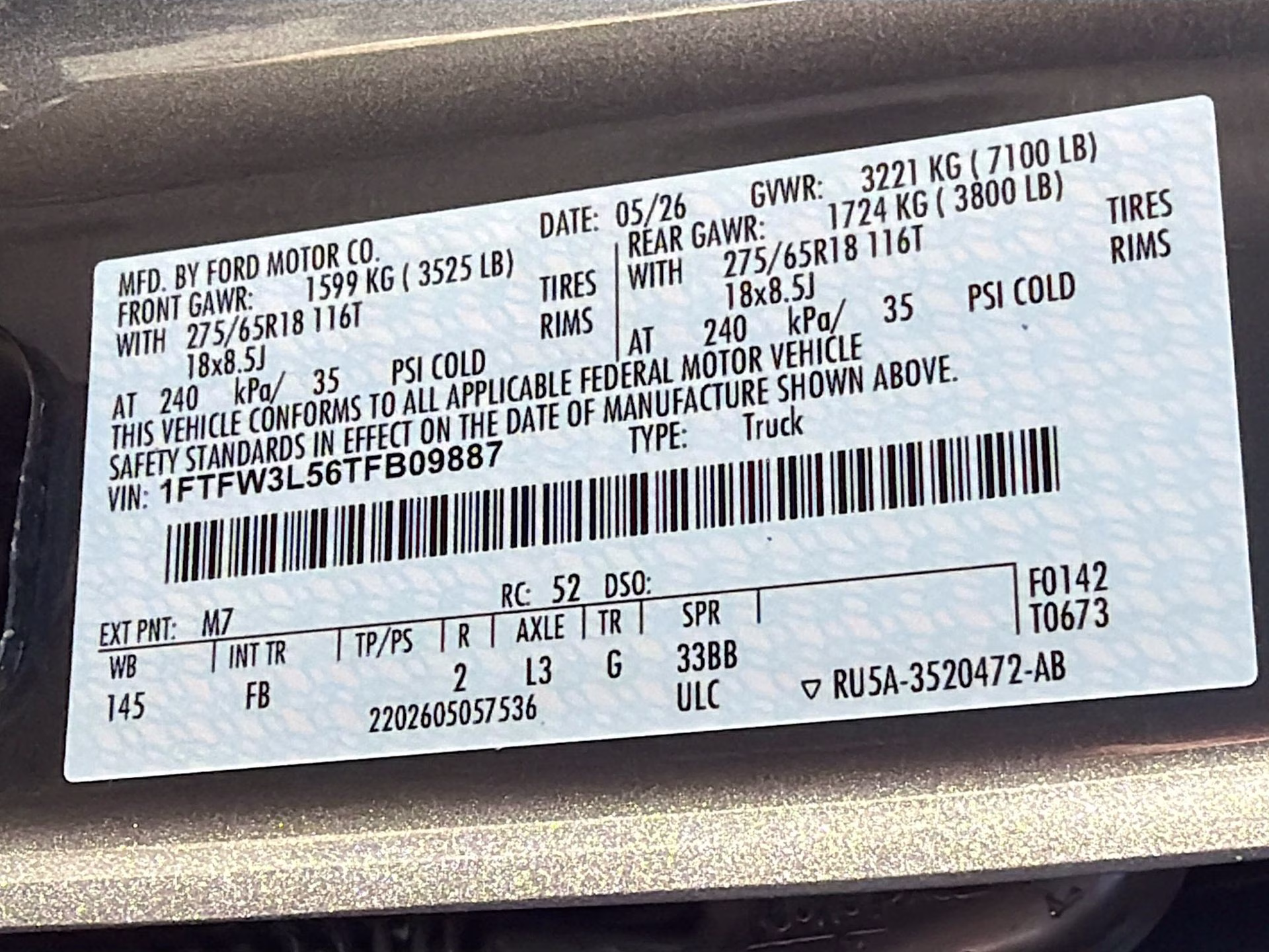 2026 Carbonized Gray Metallic Ford F-150 XLT 4X4 Truck