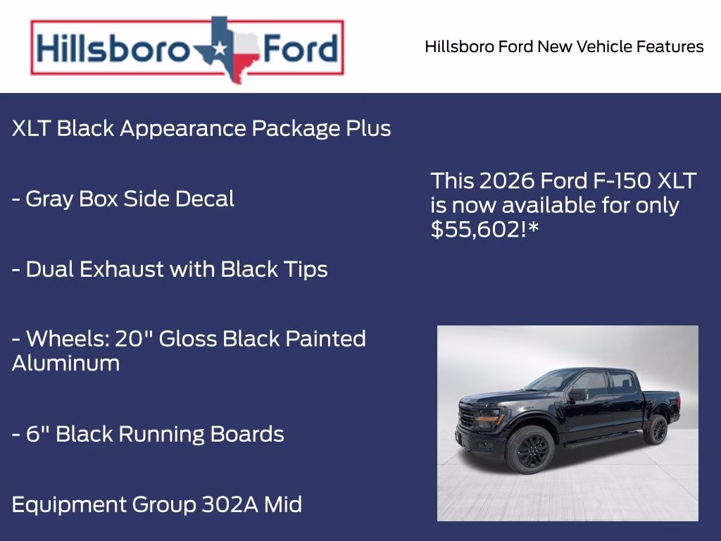 2026 Agate Black Metallic Ford F-150 XLT 4X4 Truck