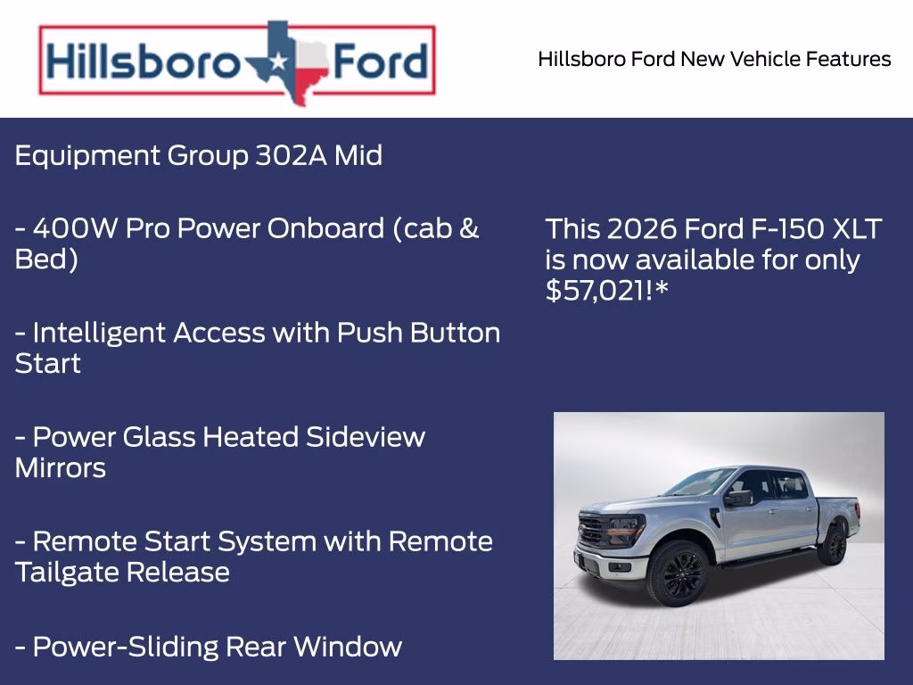 2026 Iconic Silver Metallic Ford F-150 XLT 4X4 Truck