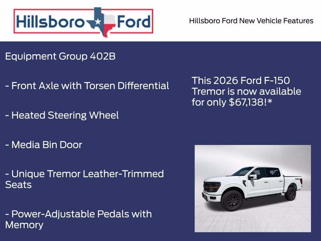 2026 Oxford White Ford F-150 Tremor 4X4 Truck