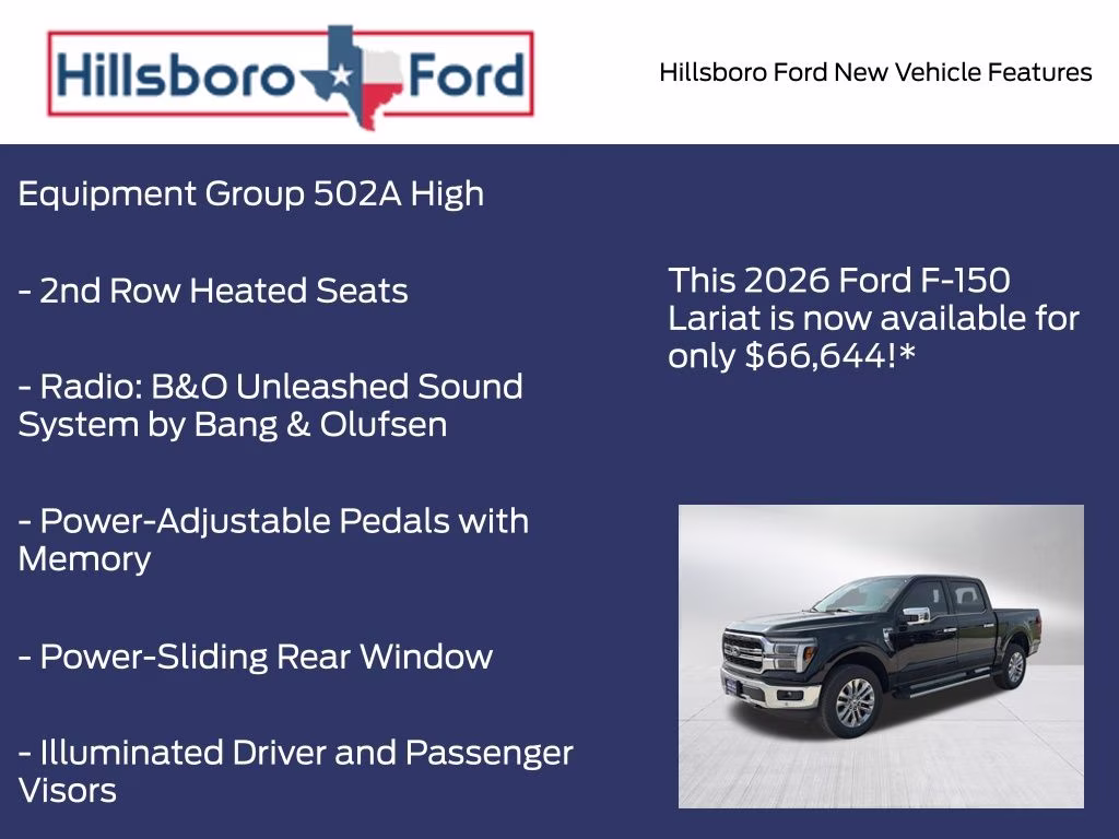 2026 Agate Black Metallic Ford F-150 Lariat 4X4 Truck