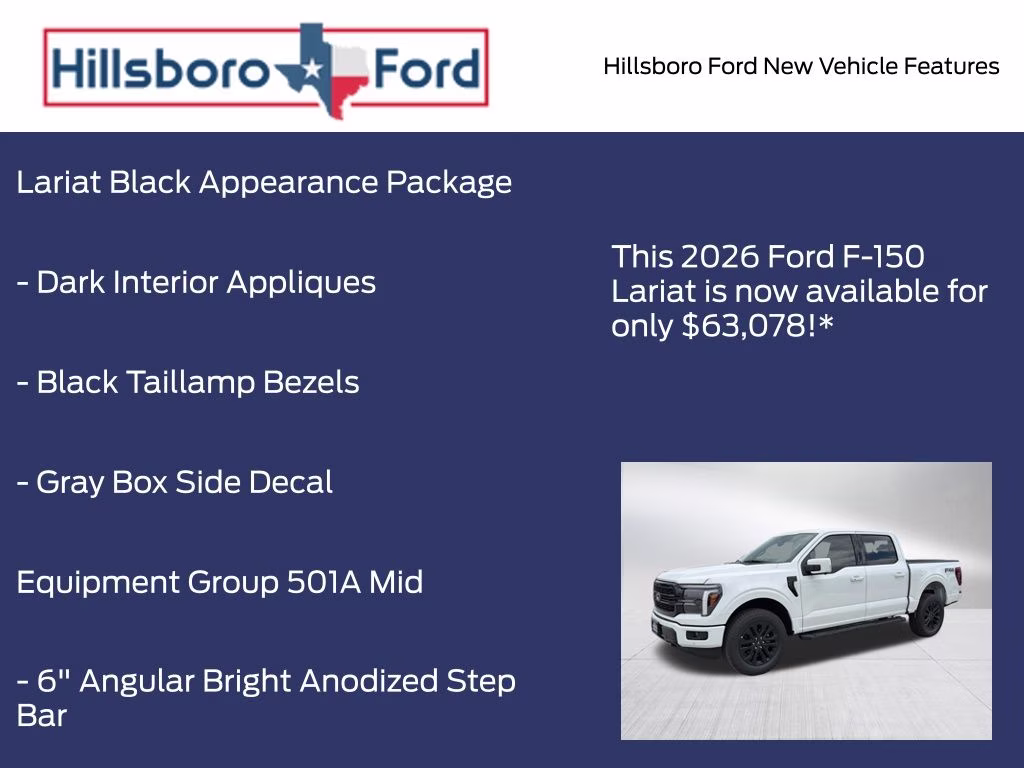 2026 Oxford White Ford F-150 Lariat 4X4 Truck