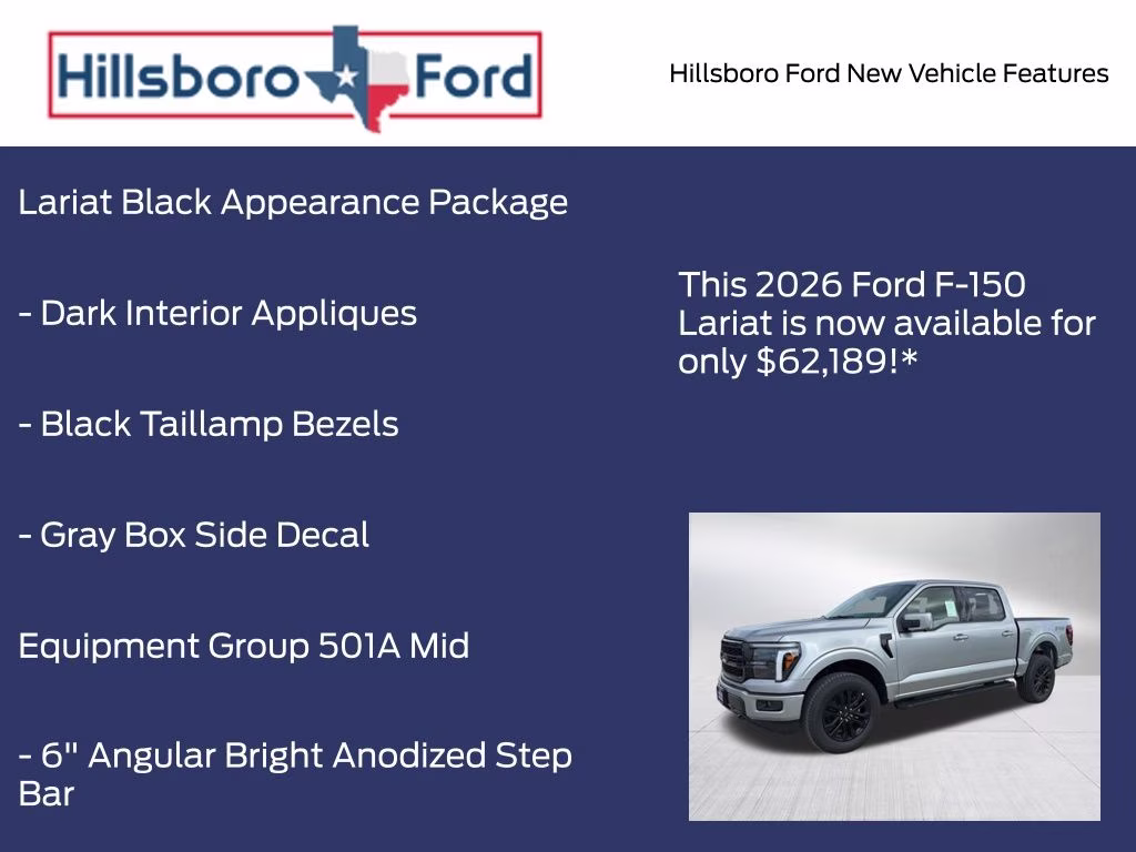 2026 Iconic Silver Metallic Ford F-150 Lariat 4X4 Truck