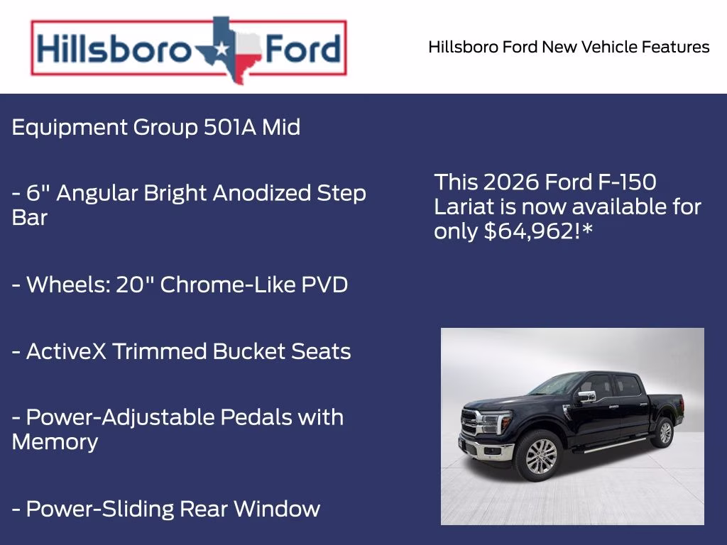 2026 Antimatter Blue Metallic Ford F-150 Lariat 4X4 Truck