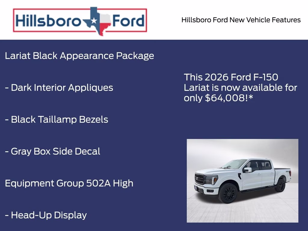 2026 Oxford White Ford F-150 Lariat 4X4 Truck