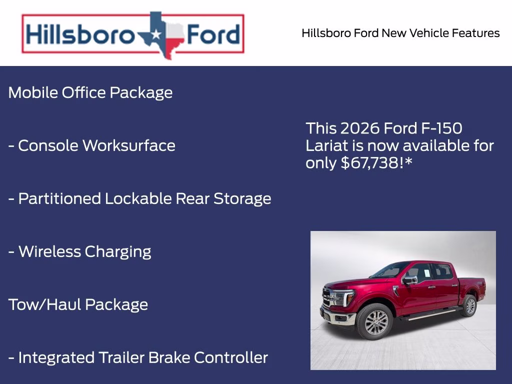 2026 Ruby Red Metallic Tinted Clearcoat Ford F-150 Lariat 4X4 Truck