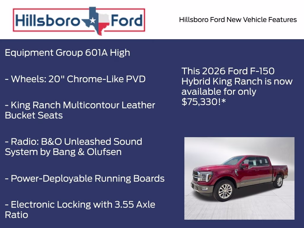 2026 Ruby Red Metallic Tinted Clearcoat Ford F-150 King Ranch 4X4 Truck