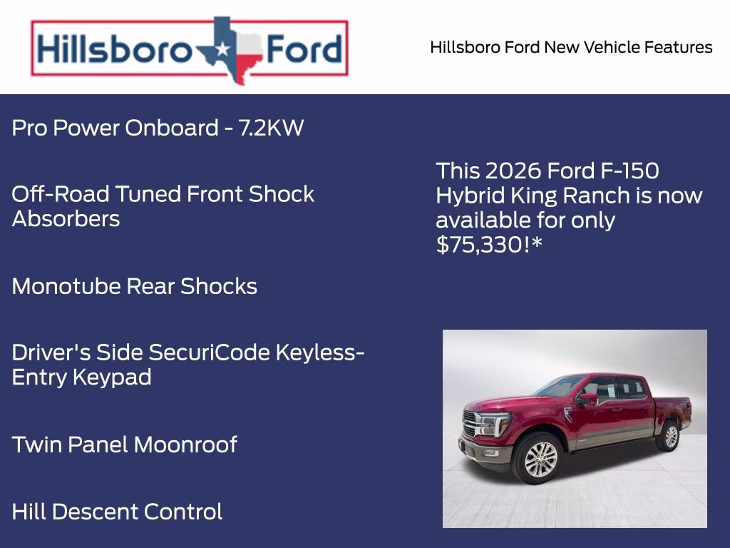 2026 Ruby Red Metallic Tinted Clearcoat Ford F-150 King Ranch 4X4 Truck