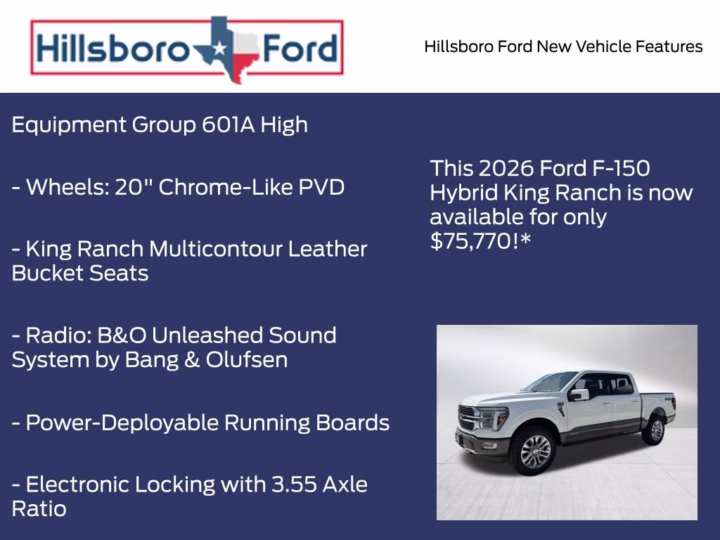 2026 Star White Metallic Tri-Coat Ford F-150 King Ranch 4X4 Truck