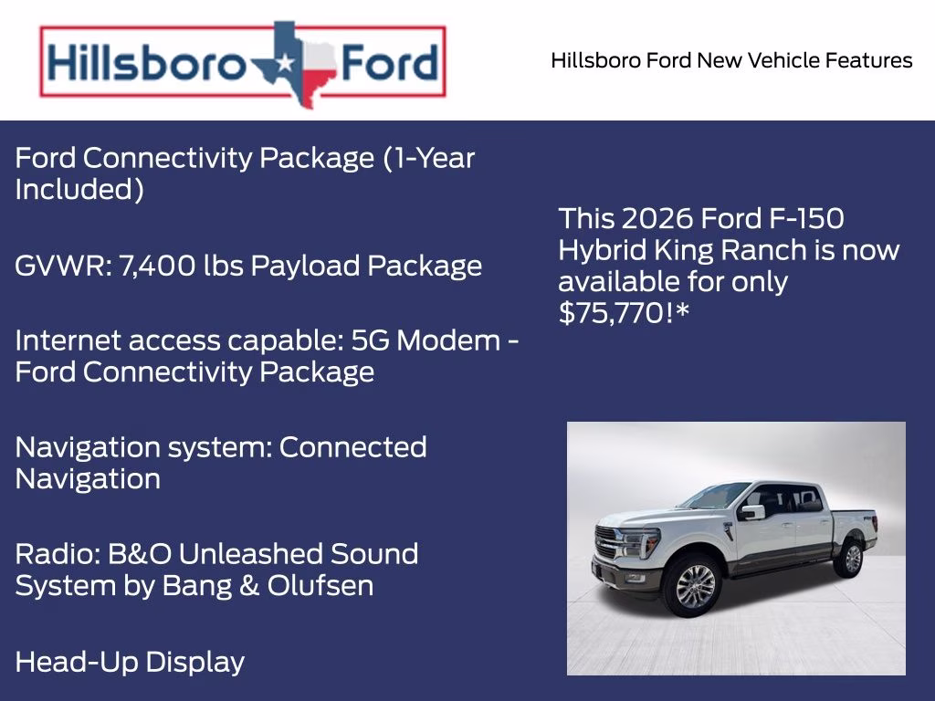 2026 Star White Metallic Tri-Coat Ford F-150 King Ranch 4X4 Truck