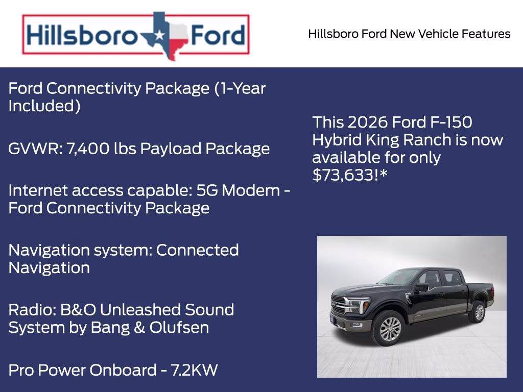 2026 Agate Black Metallic Ford F-150 King Ranch 4X4 Truck