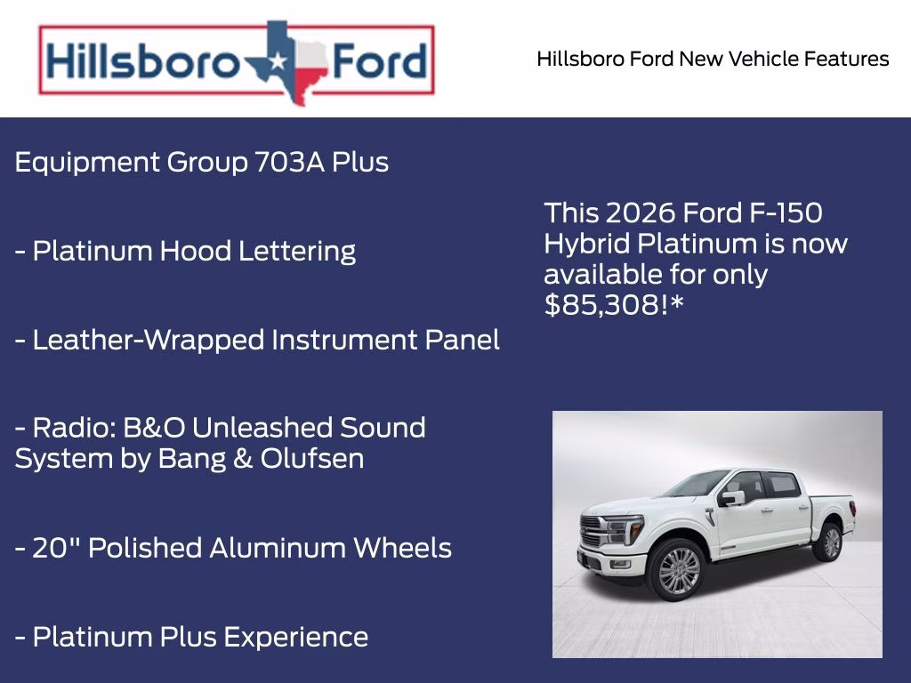 2026 Star White Metallic Tri-Coat Ford F-150 Platinum 4X4 Truck