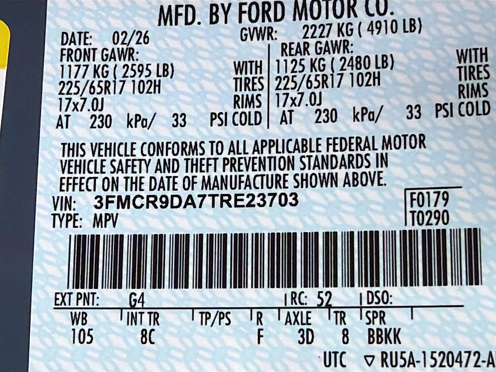 2026 Azure Gray Metallic Tri-Coat Ford Bronco Sport Badlands 4X4 SUV