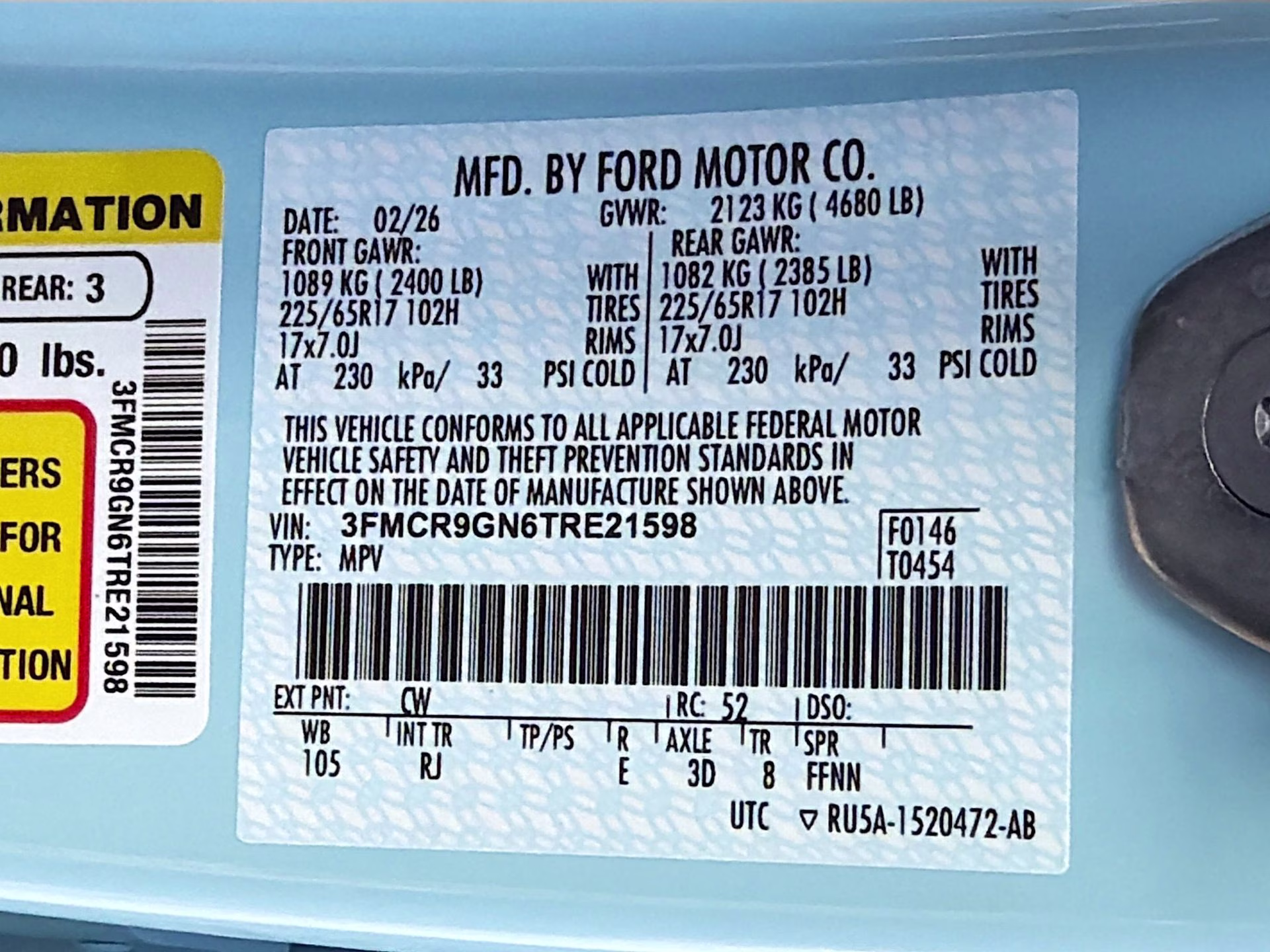 2026 Robins Egg Blue Ford Bronco Sport Heritage 4X4 SUV
