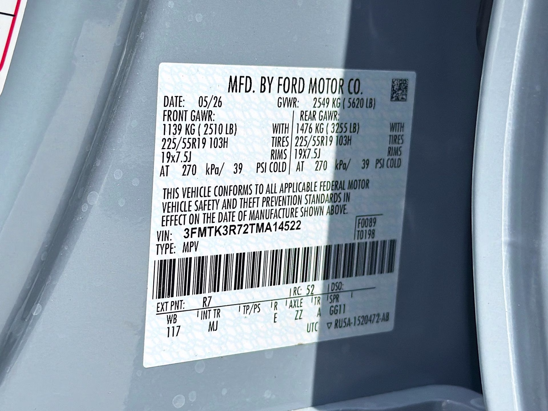 2026 Glacier Gray Metallic TriCoat Ford Mustang Mach-E Premium RWD SUV