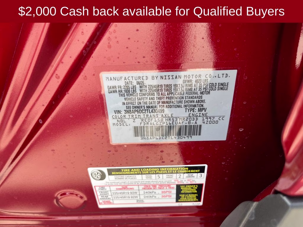 2026 Scarlet Ember Tintcoat Nissan Kicks SR FWD SUV
