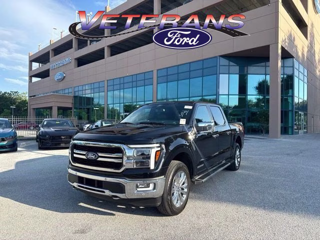 2024 Agate Black Metallic Ford F-150 LARIAT Crew Cab Pickup 4X4 Truck