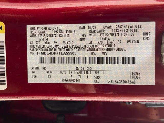 2026 Ruby Red Metallic Tinted Clearcoat Ford Bronco Heritage Edition 4X4 SUV
