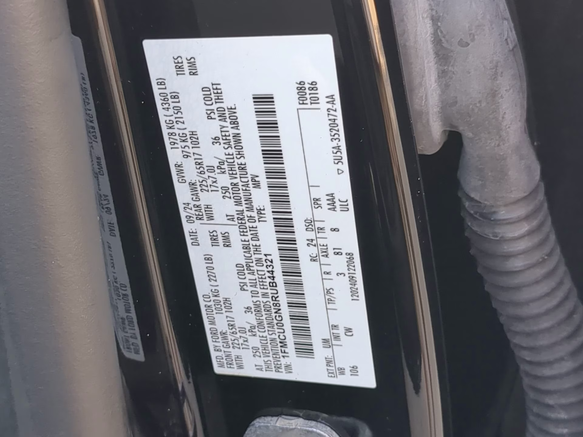 2024 Agate Black Metallic Ford Escape Active FWD SUV
