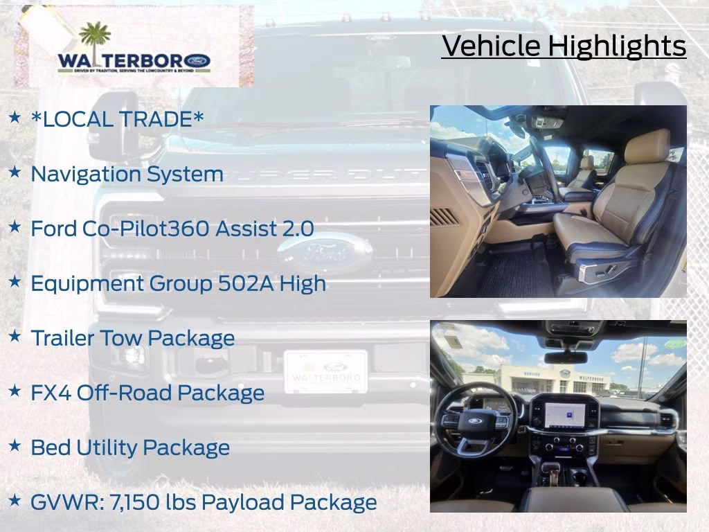 2023 Star White Metallic Tri-Coat Ford F-150 Lariat 4X4 Truck
