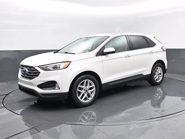 2021 White Metallic Ford Edge SEL AWD SUV