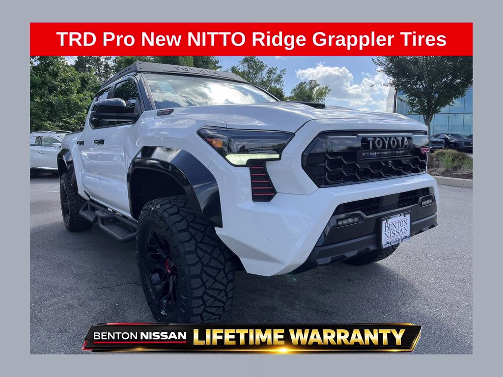 2024 White Toyota Tacoma Hybrid TRD Pro 4X4 Truck
