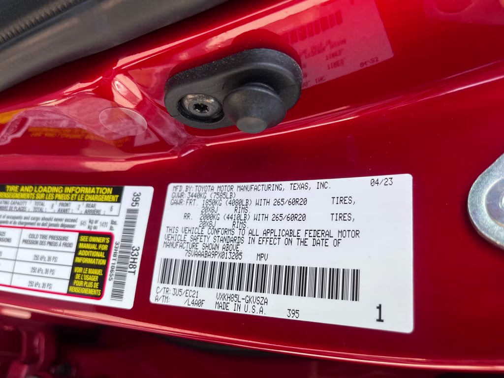 2023 Red Toyota Sequoia SR5 4X4 SUV