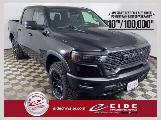 2026 Diamond Black Crystal Pearlcoat Ram 1500 Rebel 4X4 Truck
