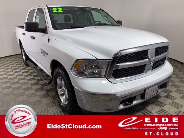 2022 Bright White Clearcoat Ram 1500 SLT 4X4 Truck