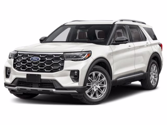 2026 Star White Metallic Tri-Coat Ford Explorer Platinum 4X4 SUV