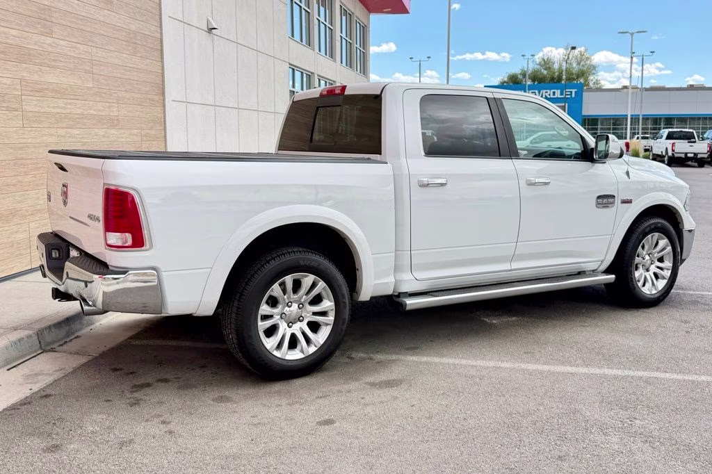 2013 Bright White Clearcoat Ram 1500 Laramie Longhorn 4X4 Truck